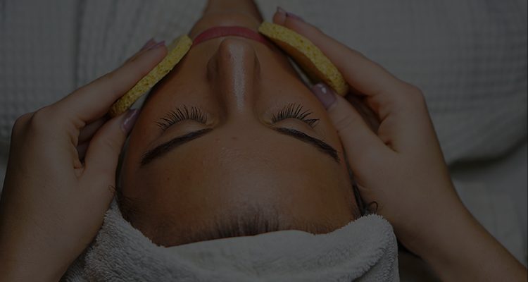 A facial treatment in progress at Cotswold Beauty Station
